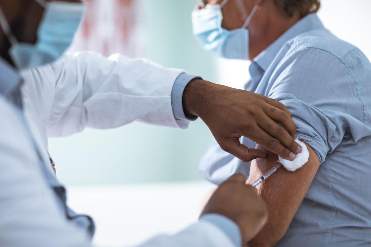 Patient receiving an injection