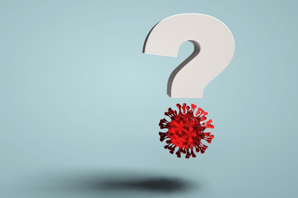 Coronavirus and question mark